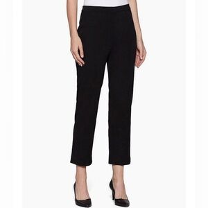 NWT Women’s Ming Wang Black Knit Pull-On Ankle Pants Size XS